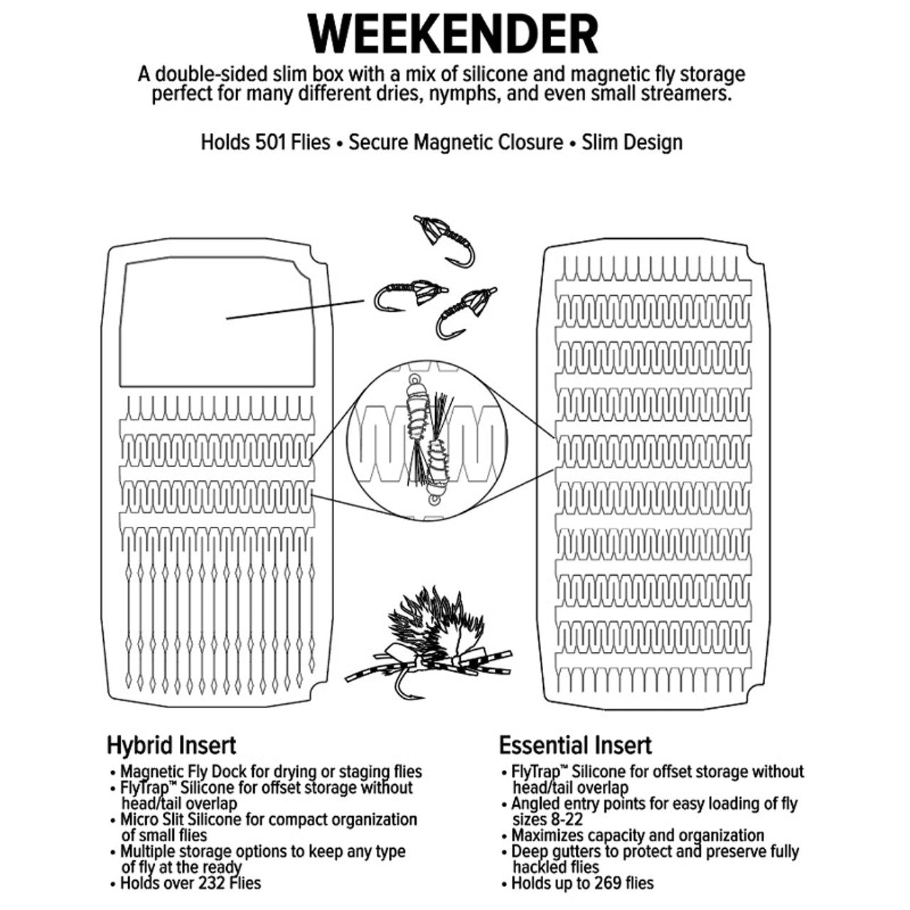 UPG Silicone Weekender Large Fly Box