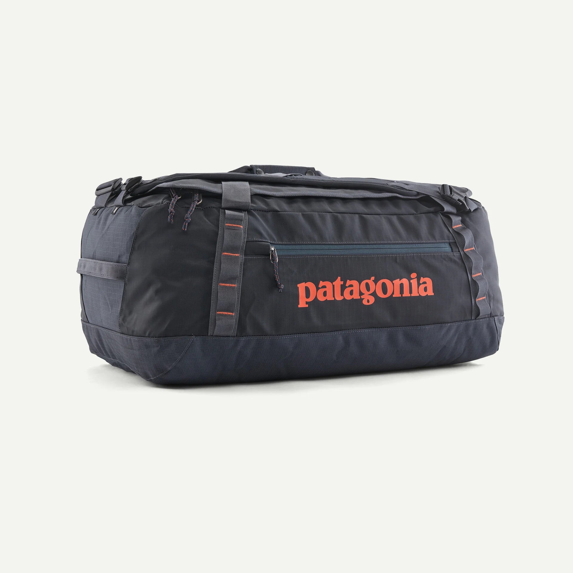 patagonia narwhal grey and orange black hole Pack film laminate Patagonia 40L Black Hole Duffel