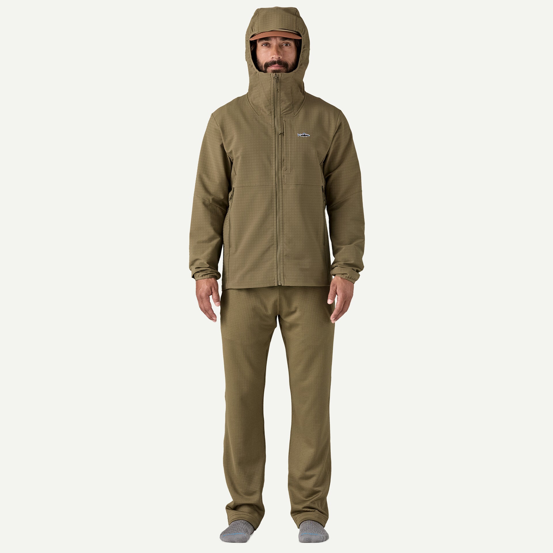 Patagonia R1 テックフェイス・フィッツロイ・トラウト・フーディ Patagonia Men's R1 Techface Fitz Roy Trout Hoody – Idaho Angler