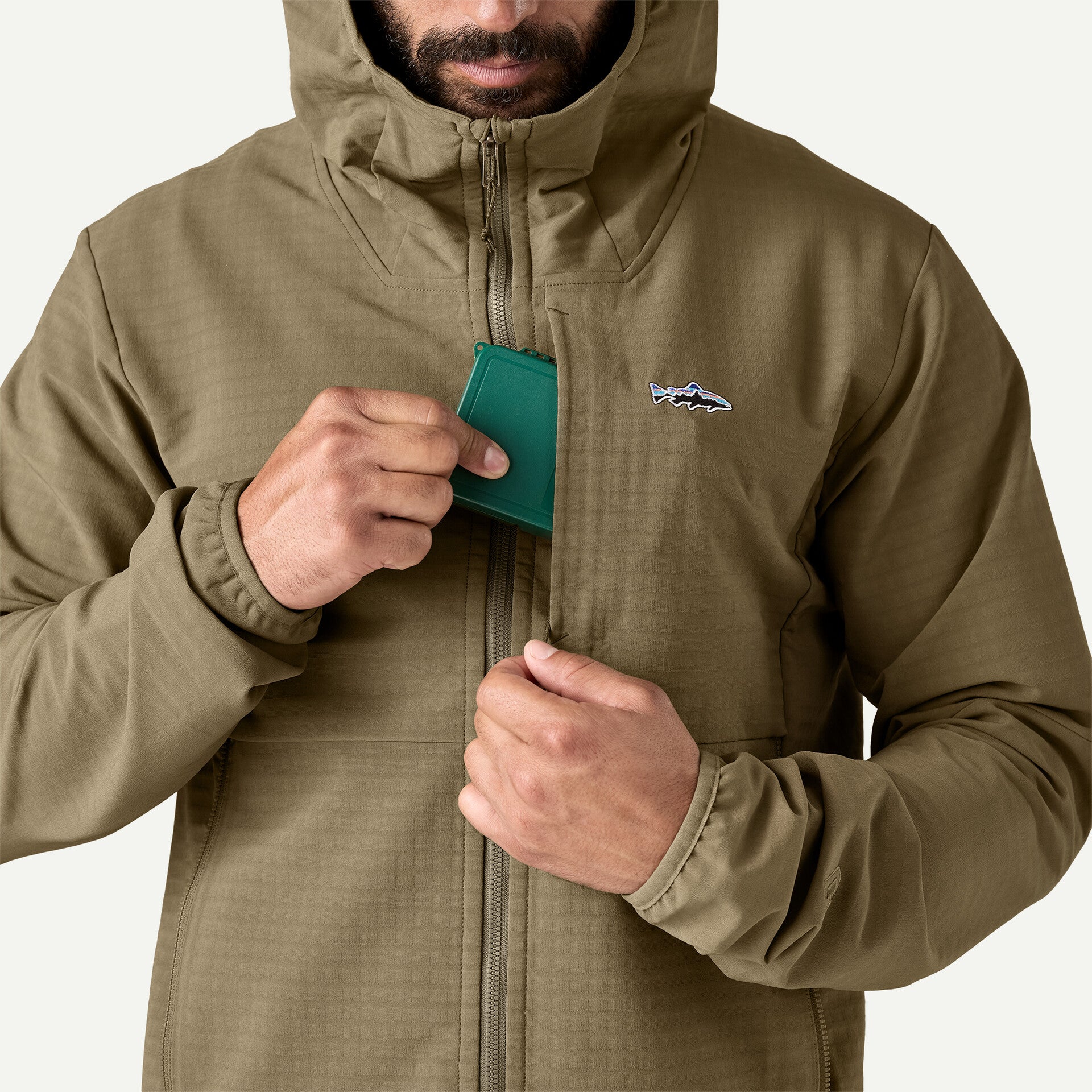 Patagonia Men's R1 Techface Fitz Roy Trout Hoody