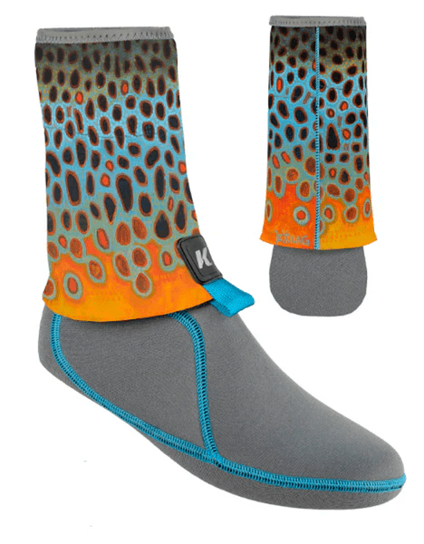 Korkers Deyoung Brown Flank Sock - I-Drain Neoprene Guard Socks - 3.5mm