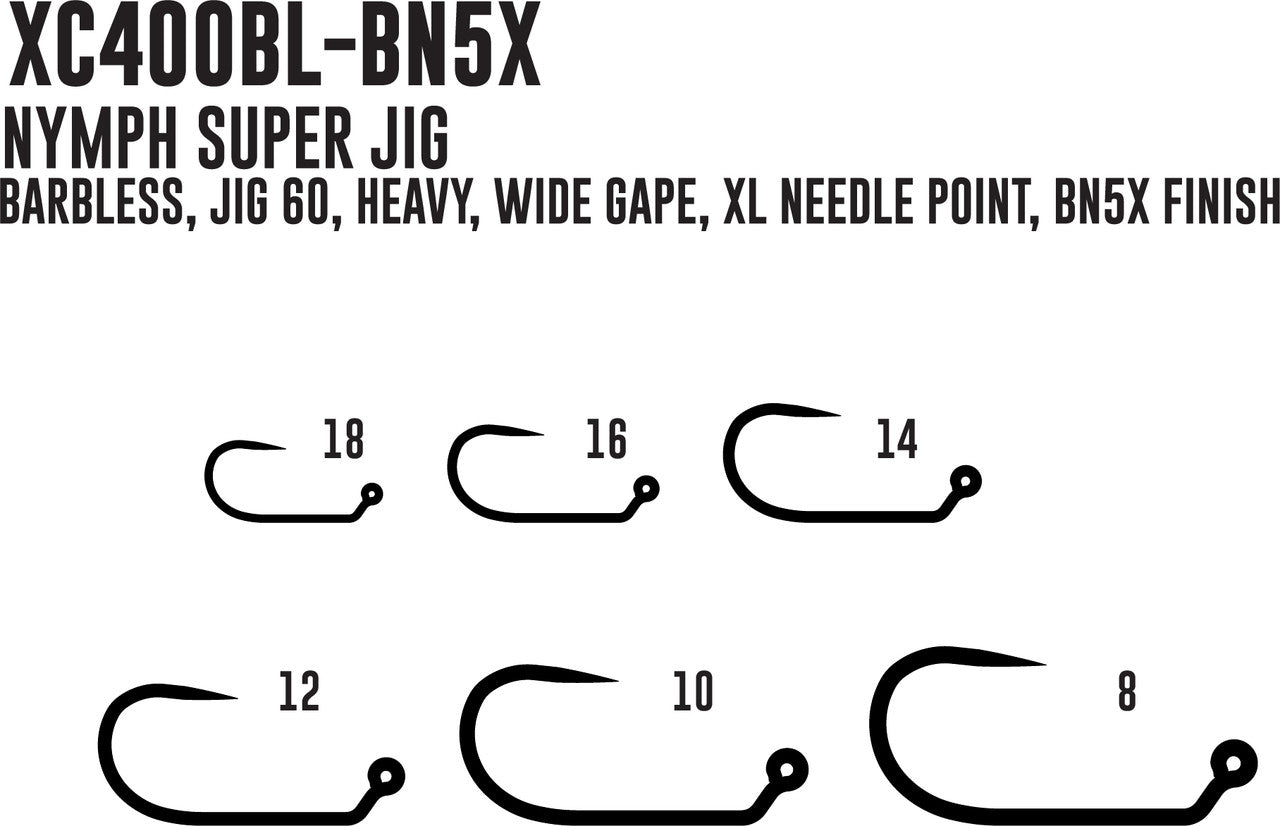 Umpqua XC 400BL-BN Hook - 25 Pack